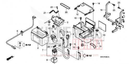 BATTERIE (VT750C2S) VT750C2SA de 2010